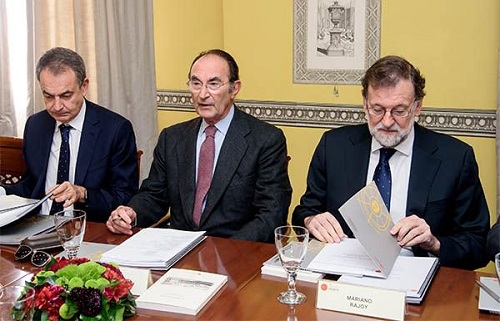 Zapatero, Lamo de Espinosa and Rajoy./ Photo: RIE