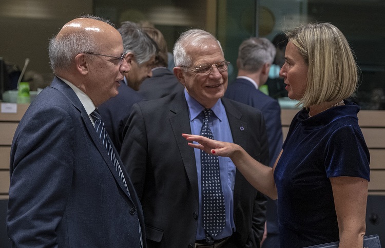 Borrell en Bruselas con Mogherini./ Foto :UE