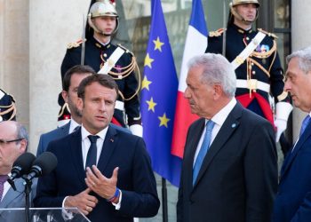 Emmanuel Macron during the announcement / Photo: Elysée