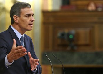 Pedro Sánchez, during his speech at the second session of the investiture debate / Photo: Pool Moncloa / Fernando Calvo
