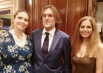 Ambassador Jaume Gaytan and his wife, together with cosmetics and biochemistry entrepreneur Nasrin Zhiyan.