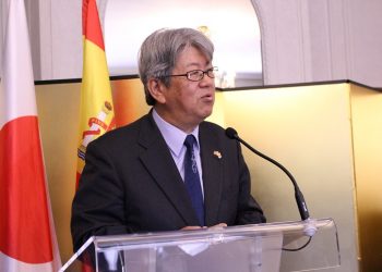 Masashi Mizukami, durante la recepción. / Foto: Embajada