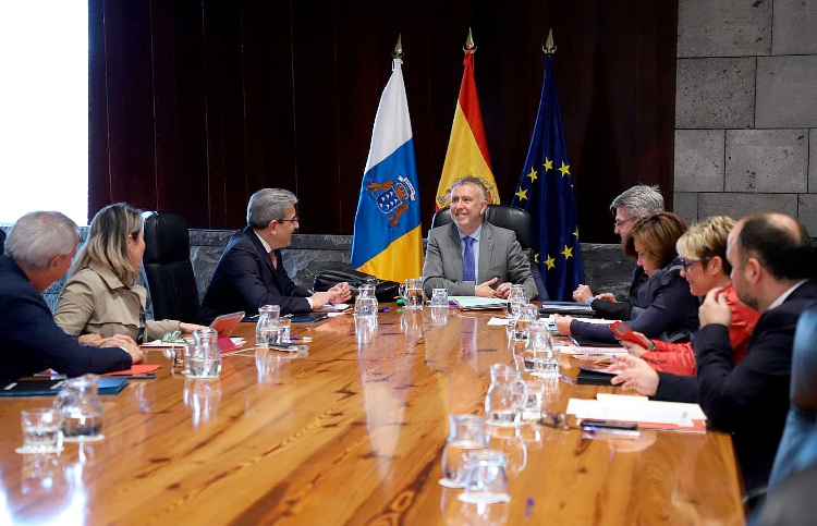Torres chairs the meeting of the Canary Islands Government / Photo: gobiernodecanarias.org