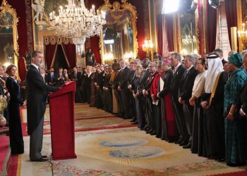El Rey, ante los embajadores acreditados en España./ Foto: Casa de SM el Rey