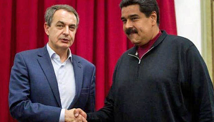 Rodríguez Zapatero and Maduro.