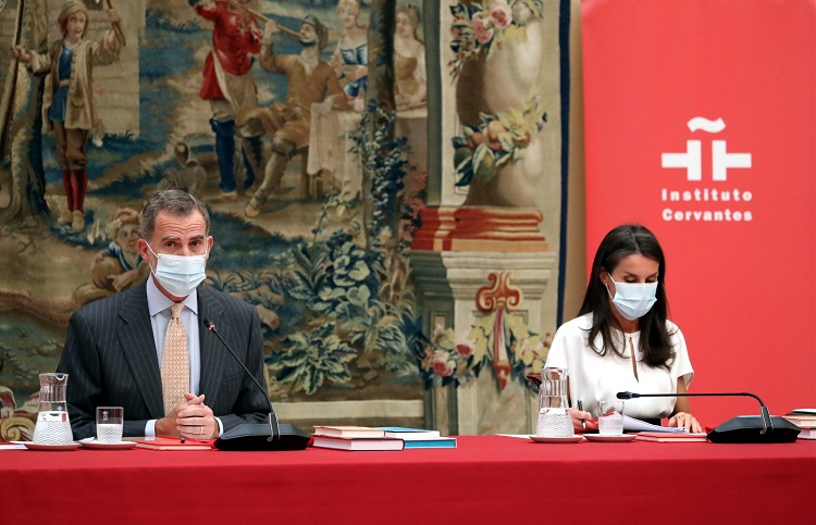 The King and Queen during the meeting of the Instituto Cervantes Board of Trustees / Photo: House of HM the King