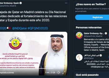 El embajador qatarí, en una imagen del vídeo.