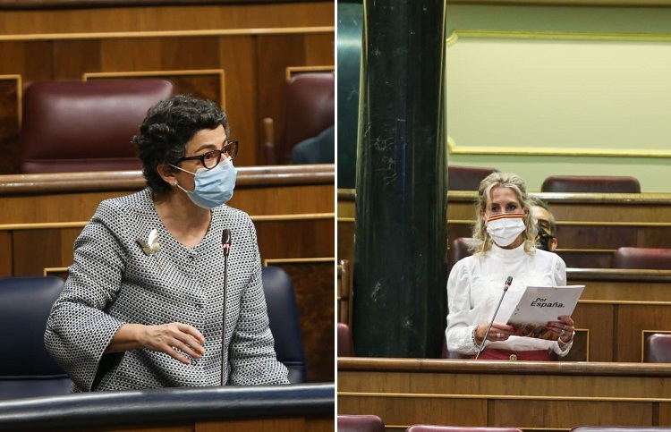 La ministra y la diputada de Vox durante el debate. / Foto: Congreso