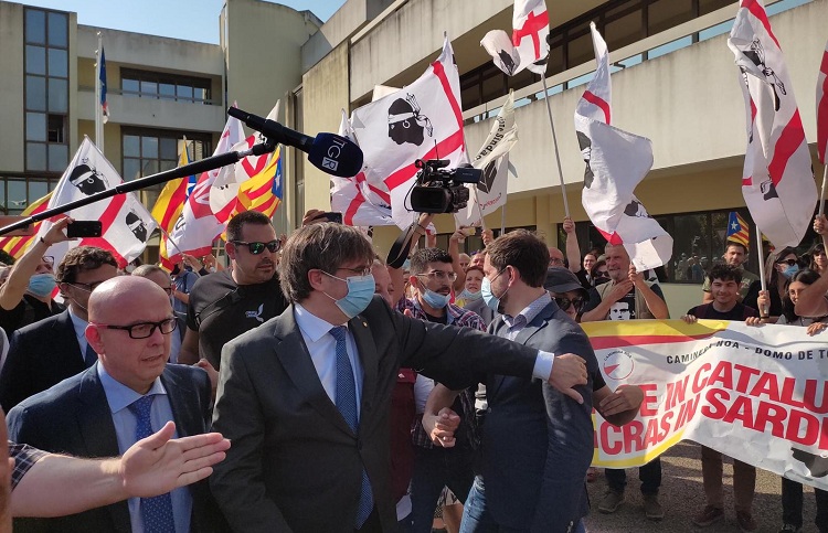 Puigdemont during his entrance to the court. / Photo: Consell per la República Catalana