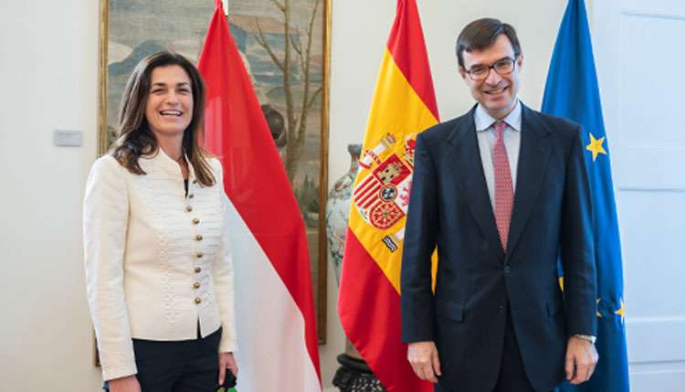 The Secretary of State for the European Union, Juan González-Barba, received the Hungarian Minister of Justice, Judit Varga /Photo: Ministry of Foreign Affairs.