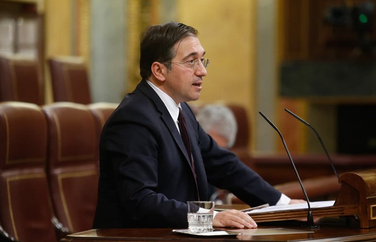 Albares during his intervention in the plenary session / Photo: Congreso
