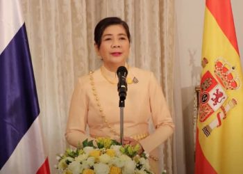 The Ambassador of Thailand during her speech / Image: YouTube