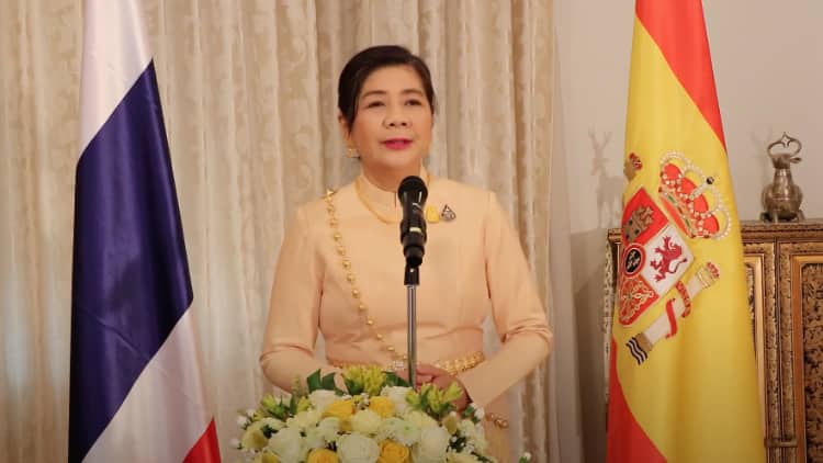 La embajadora de Tailandia durante su intervención./ Imagen: YouTube