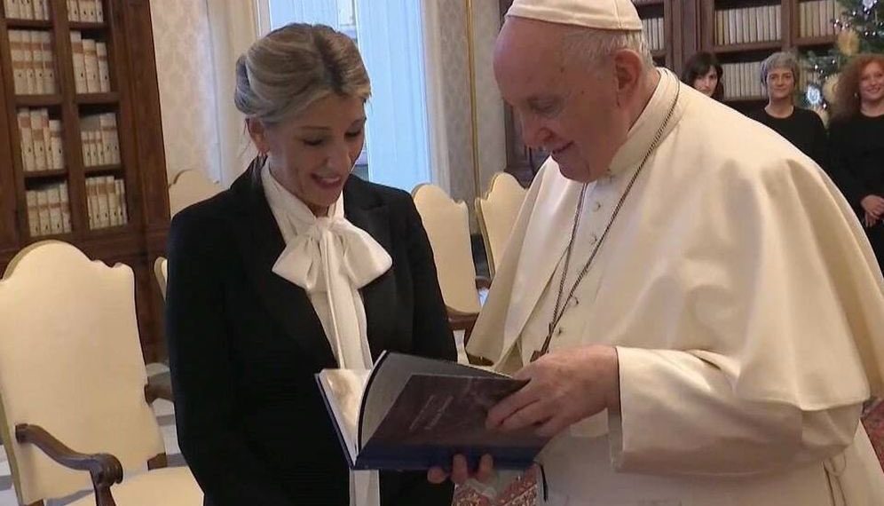 Yolanda Díaz califica de “muy emocionante” la audiencia del Papa