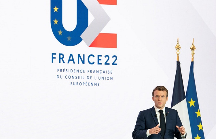 Macron durante la rueda de prensa de presentación de la Presidencia europea. / Foto: Gobierno de Francia