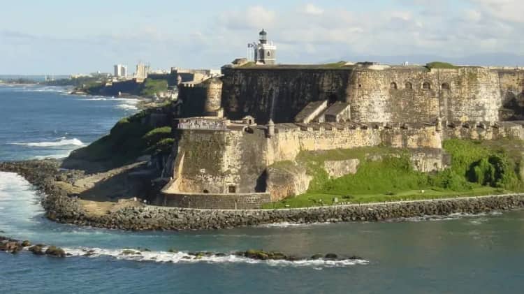View of the Morro Fort in San Juan, Puerto Rico.