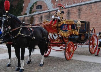 One of the carriages transporting the ambassadors during the ceremony / Photo: AR