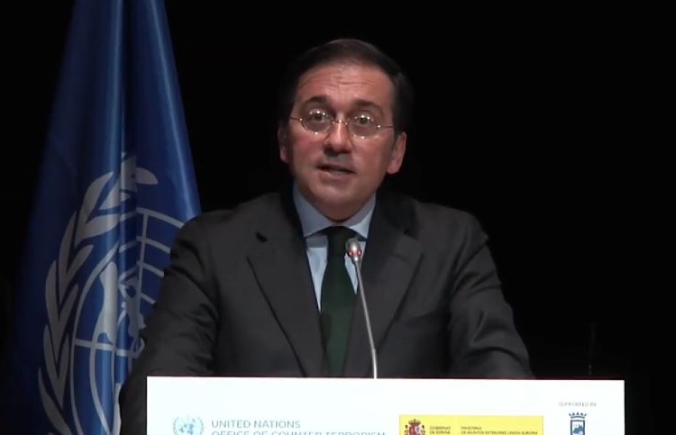 José Manuel Albares during his speech / Photo: MAUC