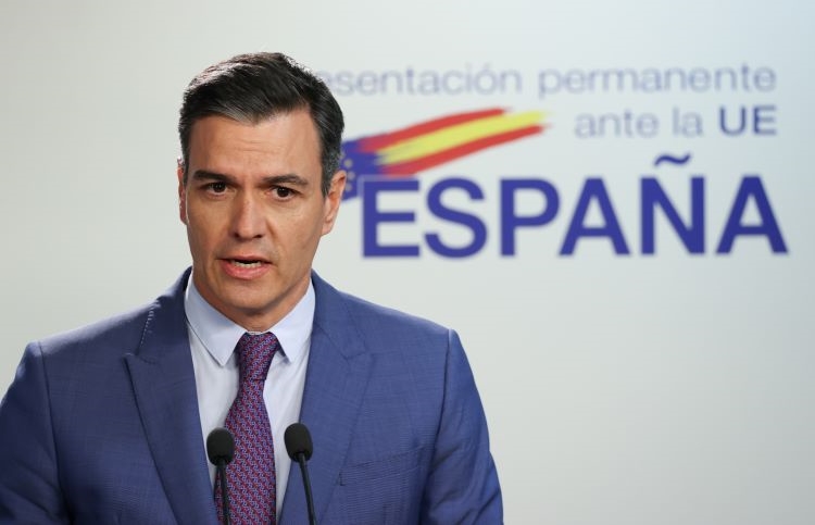 Pedro Sánchez during a press conference. / Photo: EU
