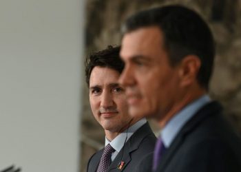 Trudeau and Sánchez during their joint appearance / Photo: Pool Moncloa/Borja Puig de la Bellacasa