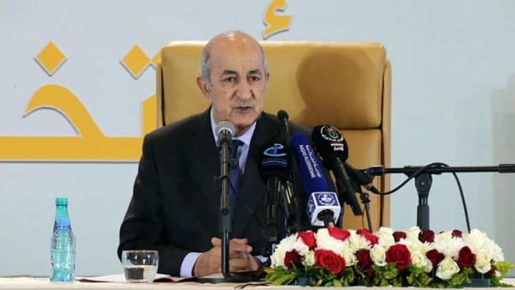 El presidente de Argelia, Abdelmayid Tebune.