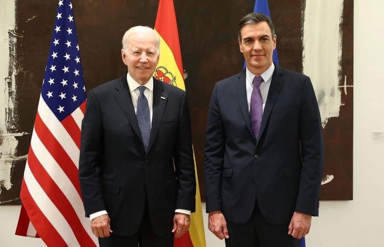 Joe Biden y Pedro Sánchez durante su encuentro en La Moncloa. / Foto: Pool Moncloa/Fernando Calvo.
