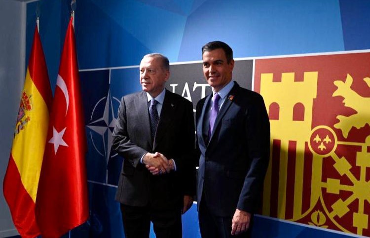 Erdogan y Sánchez durante su encuentro. / Foto: