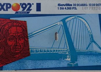 Ticket de la Expo 1992 con la imagen de Colón. / Foto: Joseolgon, CC BY-SA 4.0, https://commons.wikimedia.org