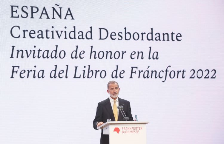 The King during his speech at the opening of the Frankfurt Book Fair / Photo: Royal Household