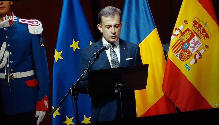 El embajador rumano, en España, George Gabriel Bologan, dio la bienvenida a los asistentes al concierto. /Fotos: Embajada de Rumanía.
