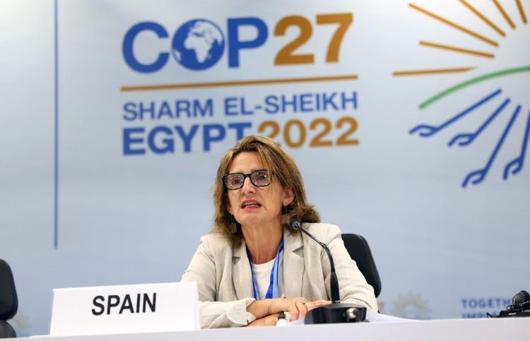Teresa Ribera durante la COP27. / Foto: MITECO