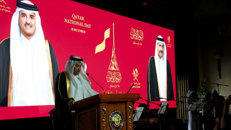 El embajador Abdalla Al-Hamar, durante su discurso./ Fotos: AR