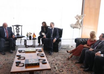 Lula's meeting with the King, Díaz and Albares / Photo: Royal Household