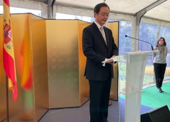 El embajador japonés, durante su discurso./ Foto: AR