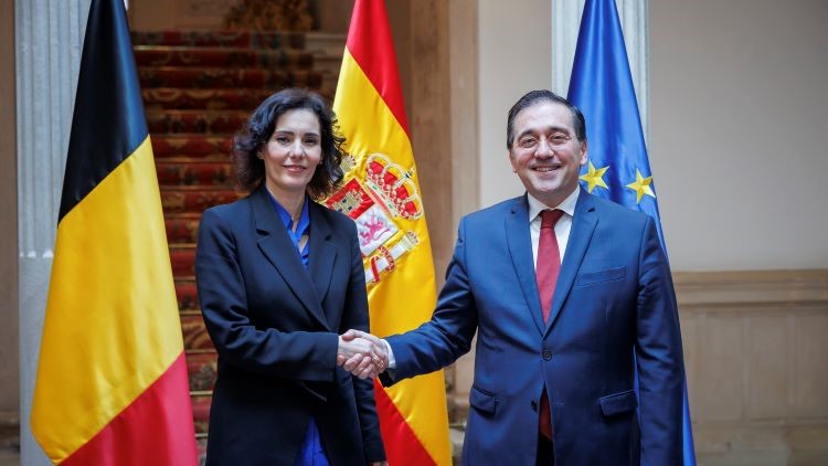 Los dos ministros durante su encuentro en Madrid. / Foto: @hadjalahbib