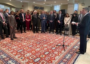 Ambassador Ilias Fotopoulos addresses the attendees./ Photos: AR