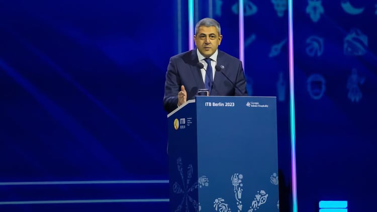 Pololikashvili, during his speech./ Photo: UNWTO