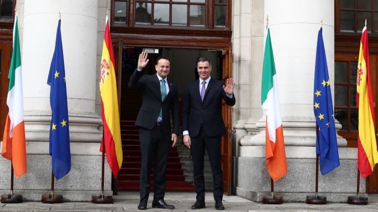 Sánchez con el primer ministro de Irlanda. / Foto: Moncloa