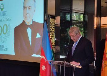 Ambassador Ramiz Hasanov addresses the audience./ Photo: JDL