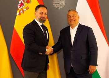 Orban recibió a Abascal en Budapest en mayo de 2021./ Foto: Vox
