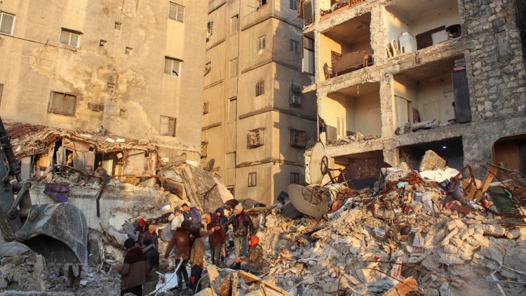 Edificios destruidos en Alepo en febrero de 2023. / Foto: CICR.