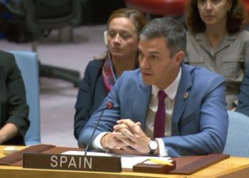 Sánchez at the meeting of the Security Council / Photo: Moncloa