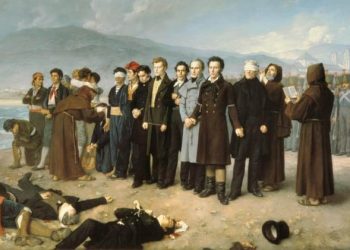 'Fusilamiento de Torrijos y sus compañeros en las playas de Málaga', cuadro del pintor Antonio Gisbert.