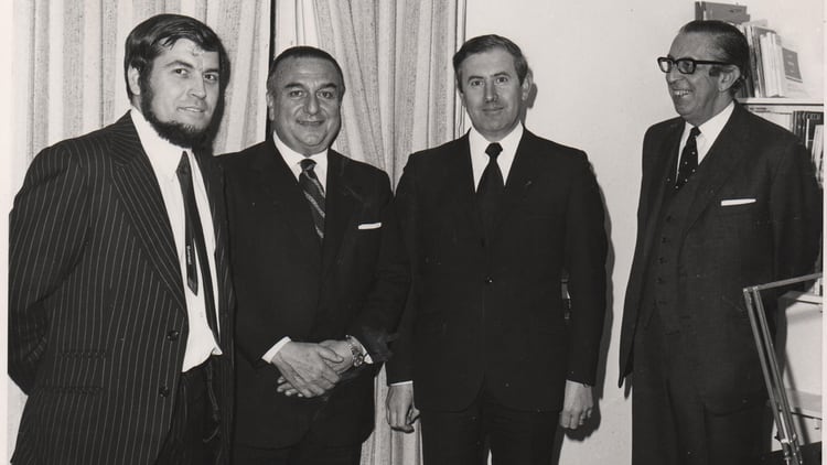 José Antonio Sierra, con Joaquín Juste, Richard Burke y José Luís Messía./ Fotos: Cortesía de José Antonio Sierra
