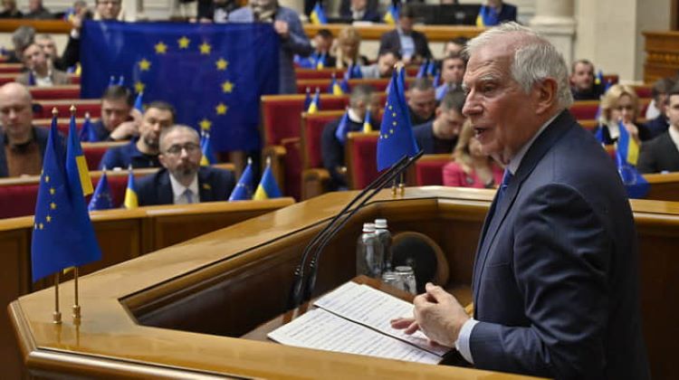 Borrell ante la Rada de Ucrania. / Foto: www.eurointegration.com.ua